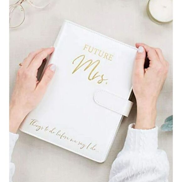 Wedding Planner Book and Organizer for The Bride -Faux Leather, Gold foil Stampe - Picture 2 of 6